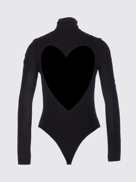 25FW 알라이아 바디수트 티셔츠 AA9B0400J070B 995 Black - ALAIA