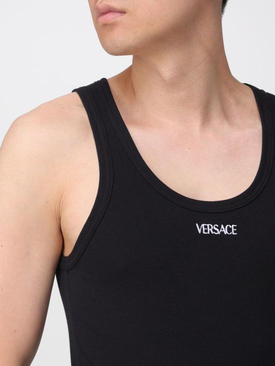 26SS 베르사체 반팔 티셔츠 10131251A09410 1B000 Black - VERSACE