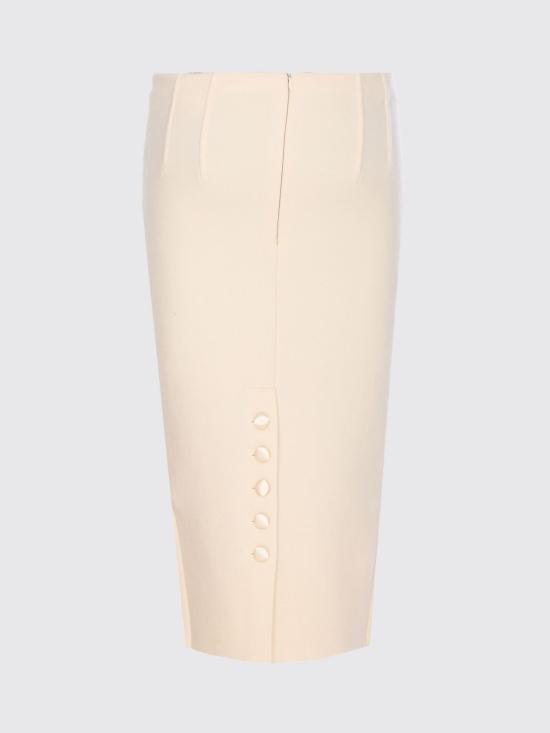 25FW 엘리자베타프랜치 미디 스커트 GK19S DZ9 White - ELISABETTA FRANCHI