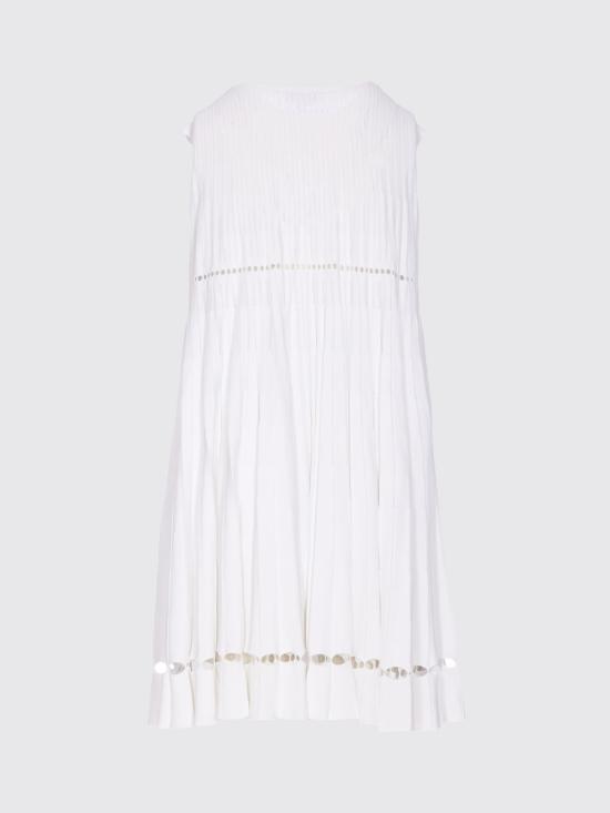 25FW 알라이아 롱 원피스 AA9R2674K078B 000 White - ALAIA