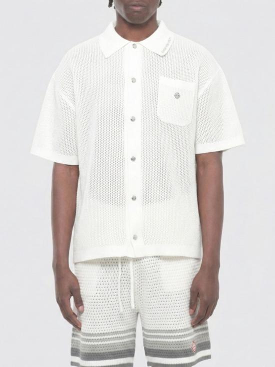 26SS 카사블랑카 반팔 셔츠 MSS26KW1338 03 White - CASABLANCA