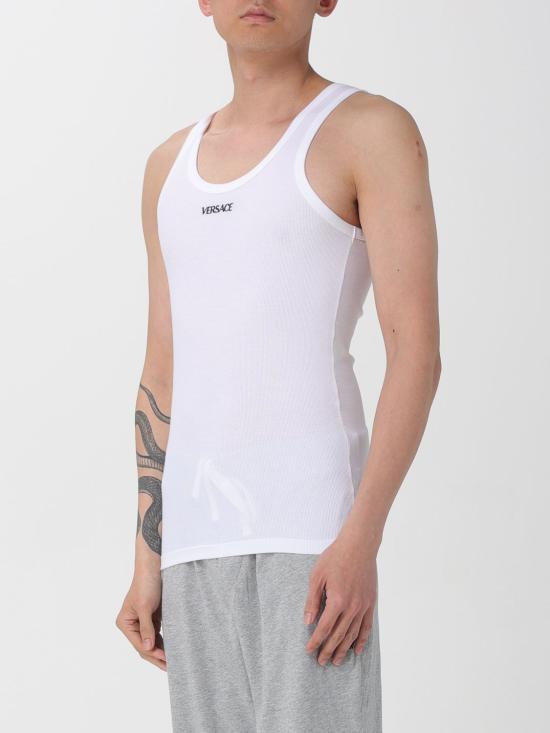 26SS 베르사체 반팔 티셔츠 10131251A09410 1W000 White - VERSACE