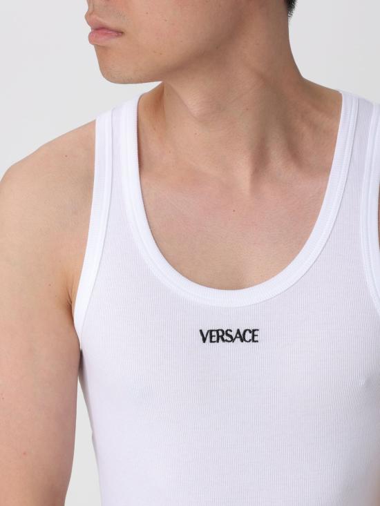 26SS 베르사체 반팔 티셔츠 10131251A09410 1W000 White - VERSACE