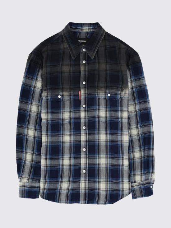 26SS 디스퀘어드2 긴팔 셔츠 S74DM0993D35206 001F Blue - DSQUARED2