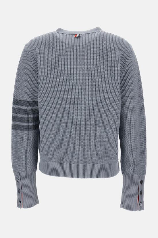  톰브라운 가디건 톰 브라운 브이넥  스웨터 그레이 - THOM BROWNE