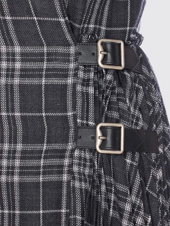 25FW 버버리 체크 울 블랜드킬트 미디 드레스 8116016 Brown - BURBERRY