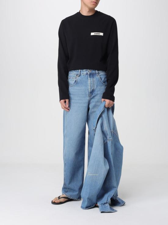 26SS 자크뮈스 반팔 티셔츠 25HTSM00570AJ00226 990 Black - JACQUEMUS