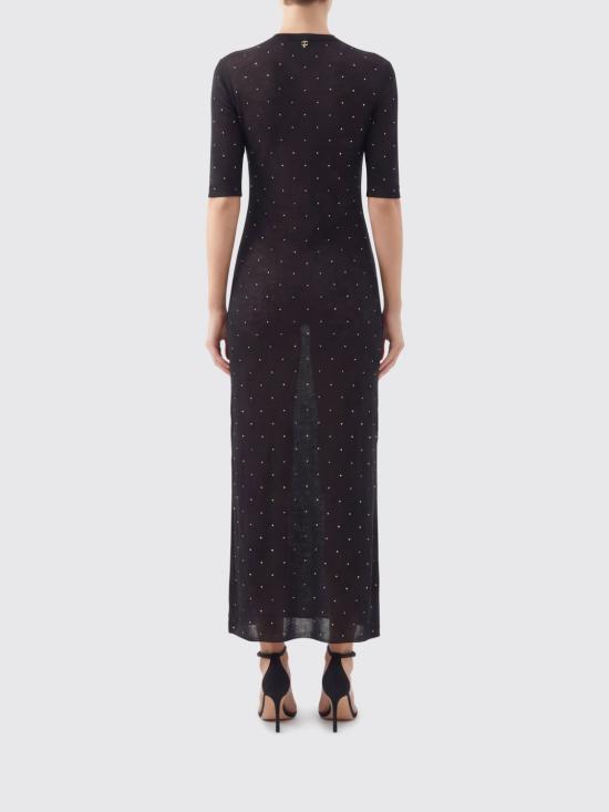 26SS 파코라반 롱 원피스 26PMRO247ML0336 P001 Black - PACO RABANNE