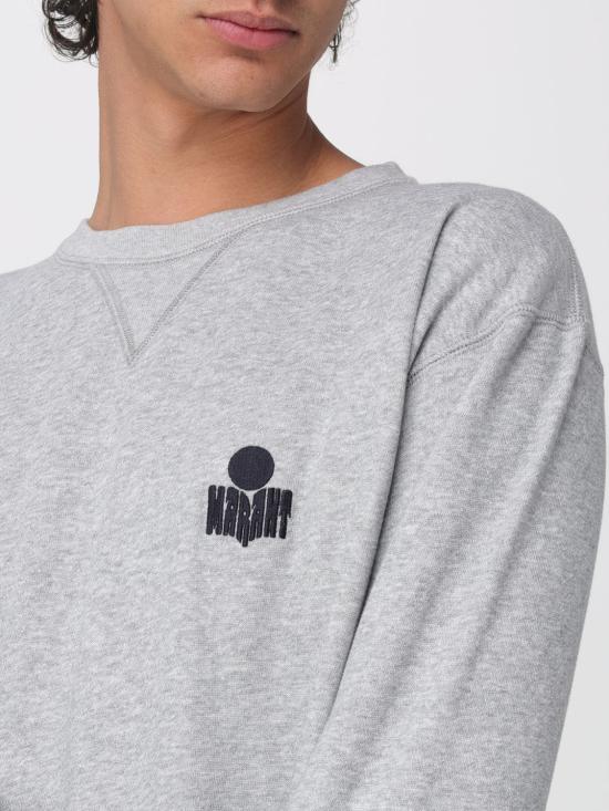 26SS 이자벨마랑 마이크 로고  스웨트 셔츠 SW0030HAD1M05H 02GY Grey - ISABEL MARANT