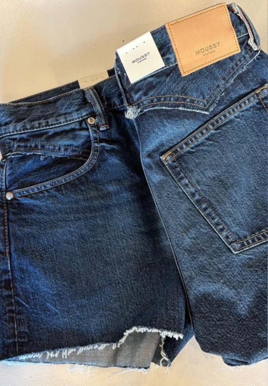  마우지 데님 숏팬츠 Moussy Mv South Borough Western Shorts - MOUSSY