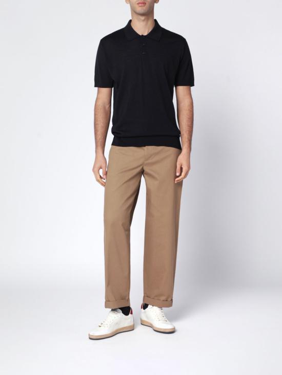 26SS 골든구스 폴로 티셔츠 GMP01412P001041 90100 Black - GOLDEN GOOSE