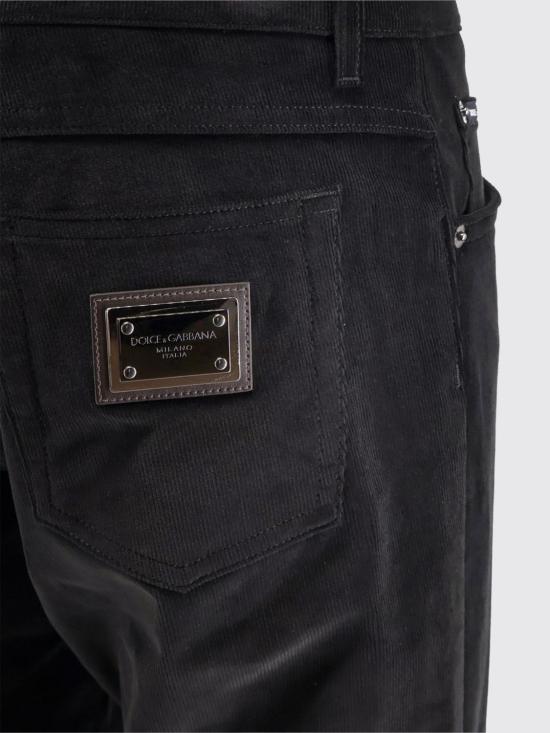 25FW 돌체앤가바나 스트레이트 팬츠 GYJCCTGJ589 N0000 Black - DOLCE & GABBANA
