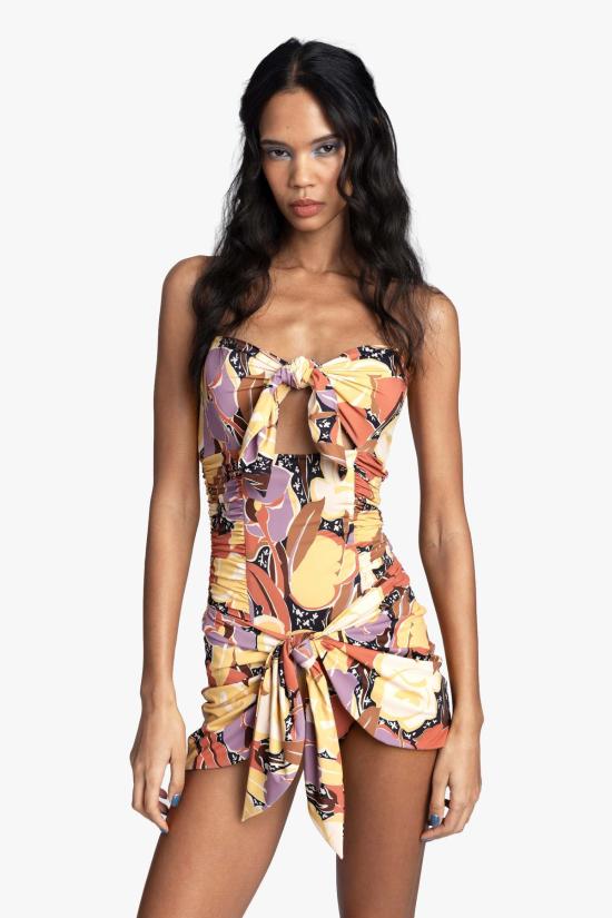  안나 수이 원피스 수영복 사막의 꽃 사롱