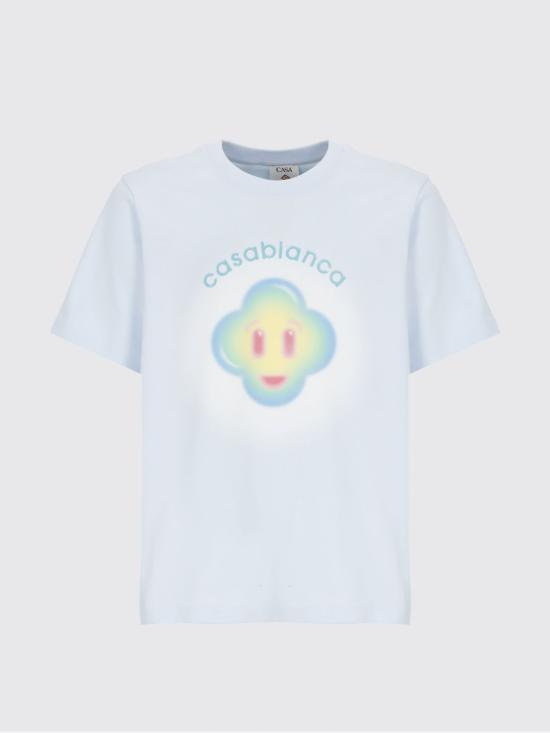 26SS 카사블랑카 반팔 티셔츠 MSP26JTS001 09 Gnawed Blue