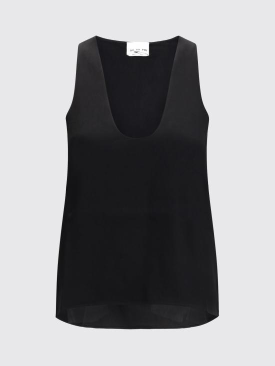 25FW 사 수 파이 민소매 티셔츠 W25400 0900 Black