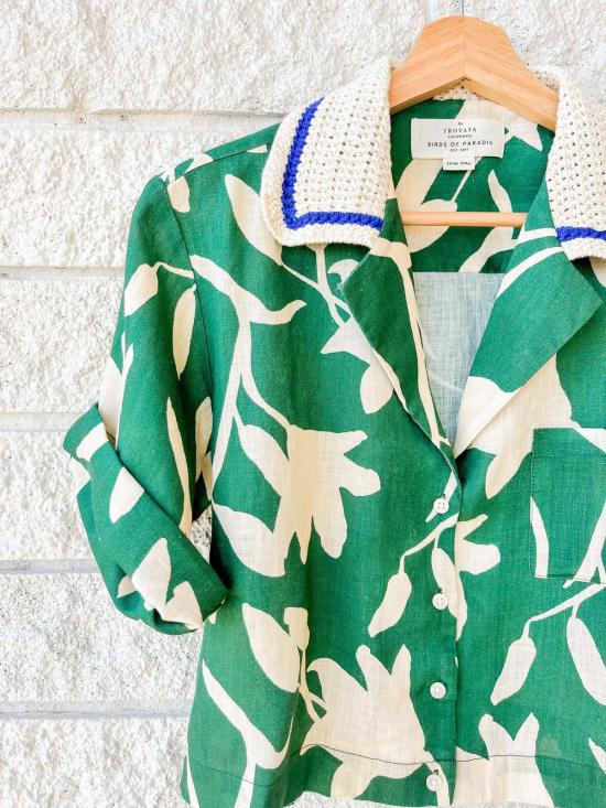  트로바타 셔츠 Trovata Thia 셔츠 Madalena 꽃무늬 - TROVATA