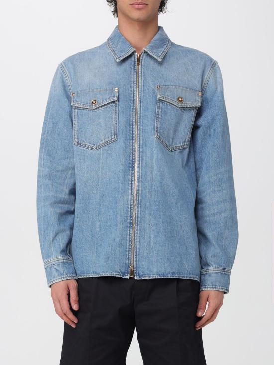 26SS 베르사체 데님 셔츠 10207231A16386 1D190 Blue