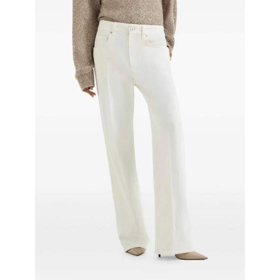  브루넬로 쿠치넬리 데님 팬츠 Brunello Cucinelli 팬츠 화이트 - BRUNELLO CUCINELLI