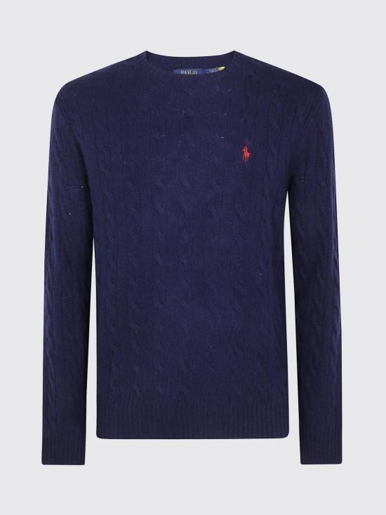 25FW 폴로 랄프로렌 케이블 니트 스웨터 710876762 002 Blue 2 - POLO RALPH LAUREN
