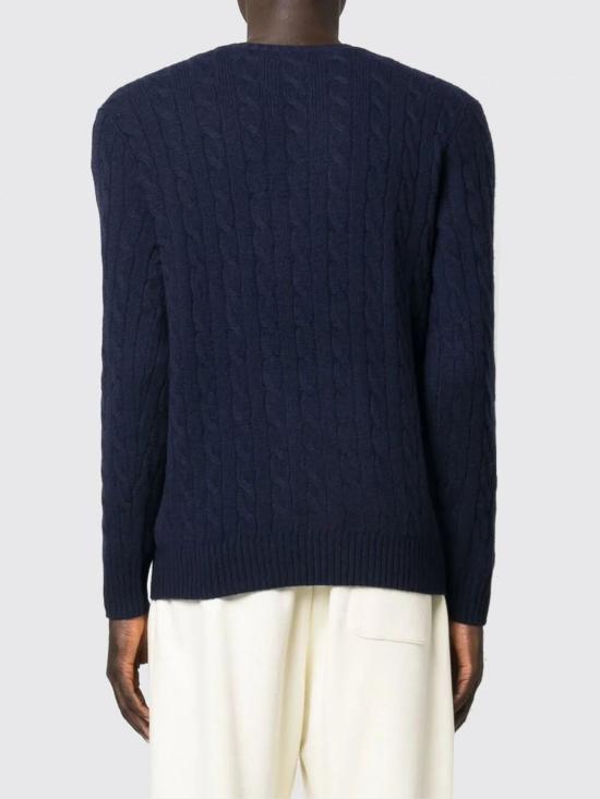 25FW 폴로 랄프로렌 케이블 니트 스웨터 710876762 002 Blue 2 - POLO RALPH LAUREN