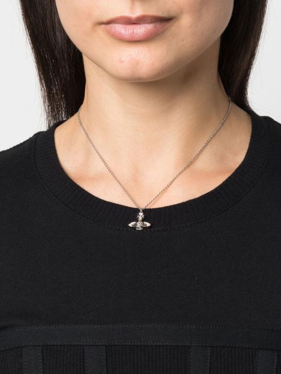 26SS 비비안웨스트우드 목걸이/팬던트 63020160 02P116P116 Platinum crystal - VIVIENNE WESTWOOD