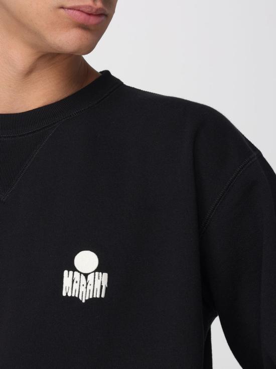 26SS 이자벨마랑 마이크 로고  스웨트 셔츠 SW0030HAD1M05H 01BK Black - ISABEL MARANT