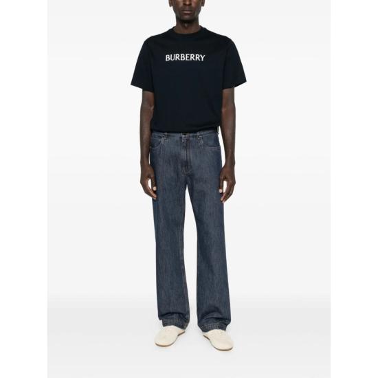  버버리 반팔 티셔츠 티셔츠 블루 - BURBERRY