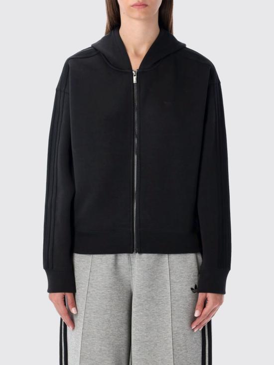 25FW 아디다스 아디컬러 3 스트라이프 스페이서 풀집후디 JY2619 Black