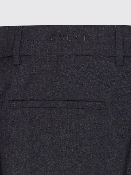 25FW 구찌 로고 울 팬츠 836760Z7ATK 1054 Grey - GUCCI