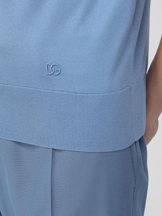 26SS 돌체앤가바나 폴로 티셔츠 GXZ02ZJBSO5 B0965 Sky Blue - DOLCE & GABBANA