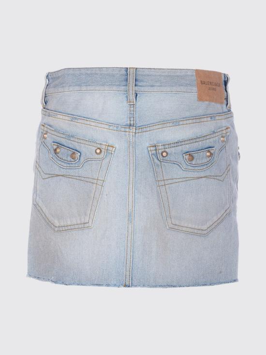 25FW 발렌시아가 데님 스커트 852324TTW74 4200 Blue - BALENCIAGA