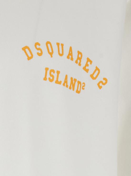  디스퀘어드2 반팔 티셔츠 Dsquared2 로고 레터링 크루넥 티셔츠 화이트 - DSQUARED2