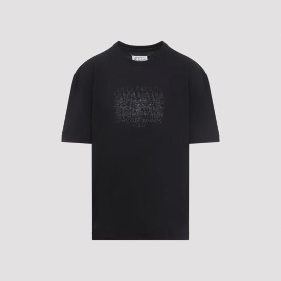  마르지엘라 반팔 티셔츠 메종  워시드 블랙 티셔츠 - MAISON MARGIELA