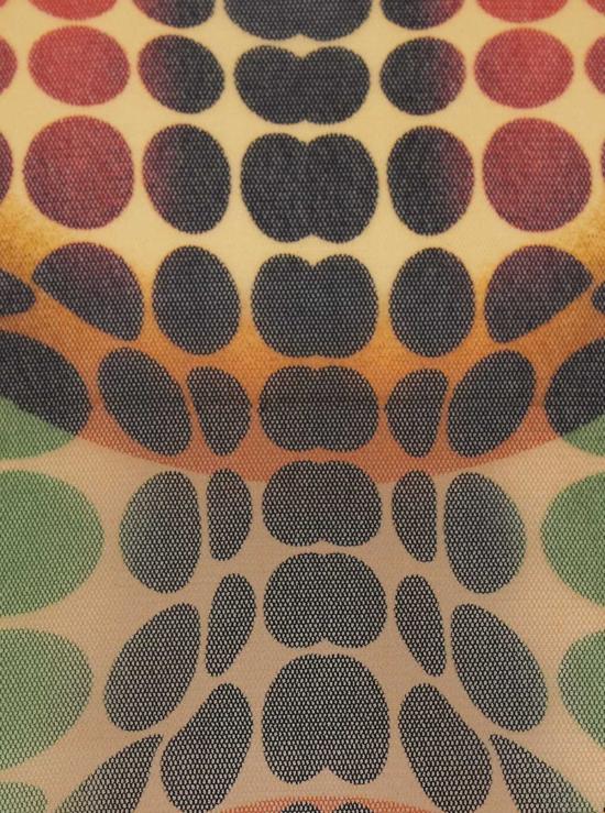  장 폴 고티에 블라우스 멀티컬러 탑, 하이넥 디자인에 테크니컬 패브릭 소재에 멀티컬러 프린트 - JEAN PAUL GAULTIER