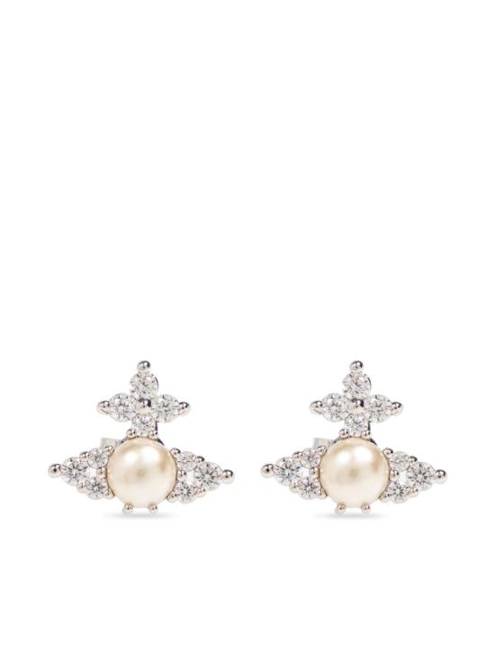 26SS 비비안웨스트우드 페도라 이어링 6201034Y 02P373P373 Platinum white creamrose