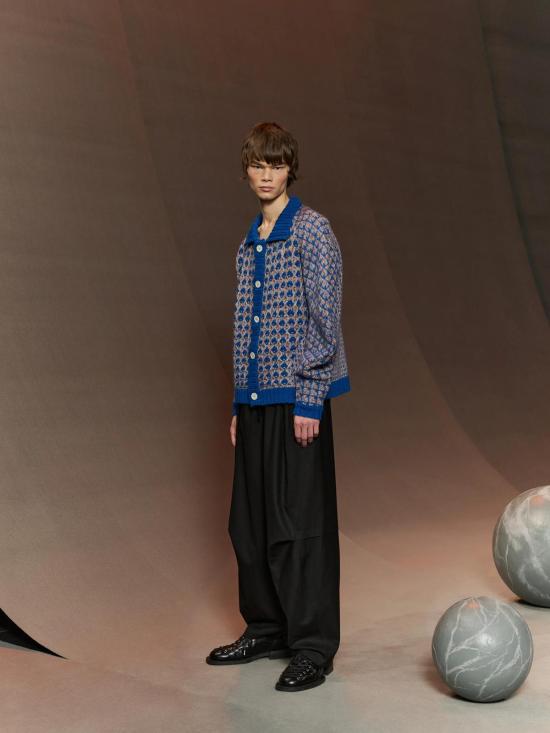  헨릭 빕스코브 가디건 Henrik Vibskov 김치 카디건 블루 파티 버블 - HENRIK VIBSKOV