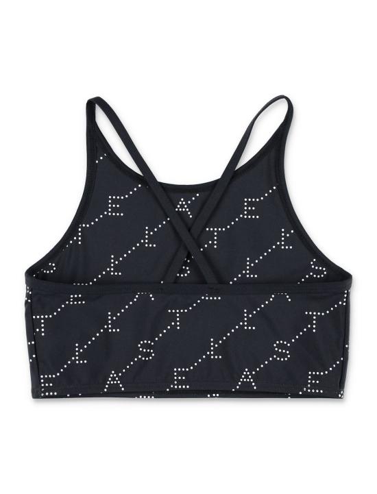  [키즈] 스텔라 맥카트니 티셔츠 스텔라 매카트니 로고 프린트 올오버  (블랙/화이트) - STELLA MCCARTNEY