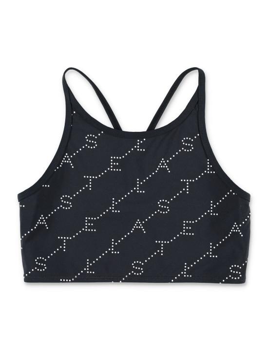  [키즈] 스텔라 맥카트니 티셔츠 스텔라 매카트니 로고 프린트 올오버  (블랙/화이트)