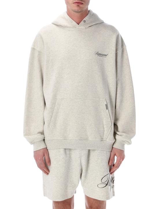 26SS 리프레젠트 후드 티셔츠 OCM41200 30 CREAM MARL