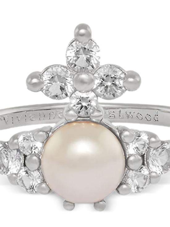 26SS 비비안웨스트우드 반지 6404017T 01P373P373 Platinum white creamrose - VIVIENNE WESTWOOD