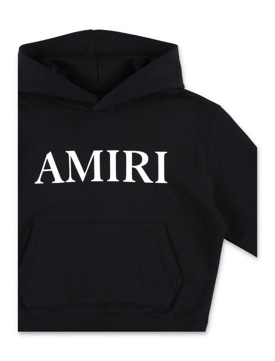  [키즈] 아미리 풀오버 키즈  로고 후드티 블랙 - AMIRI