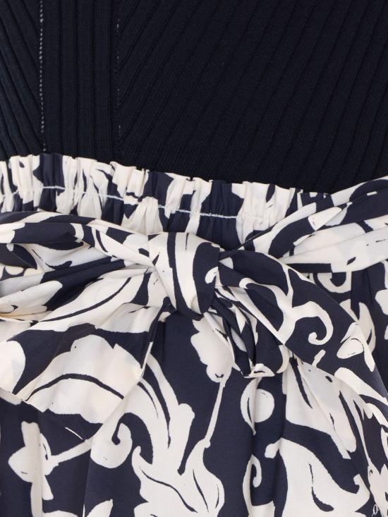 26SS 리우조 미디 원피스 WA6467 MS55NP9445 Black b w arab - LIU JO