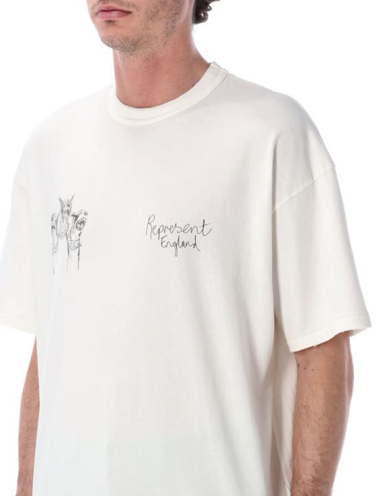 26SS 리프레젠트 반팔 티셔츠 MLM100383 72 FLAT WHITE - REPRESENT