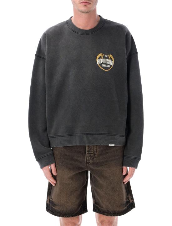 26SS 리프레젠트 긴팔 티셔츠 MLM100367 04 STAINED BLACK