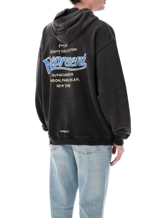 26SS 리프레젠트 후드 티셔츠 MLM100373 04 STAINED BLACK - REPRESENT