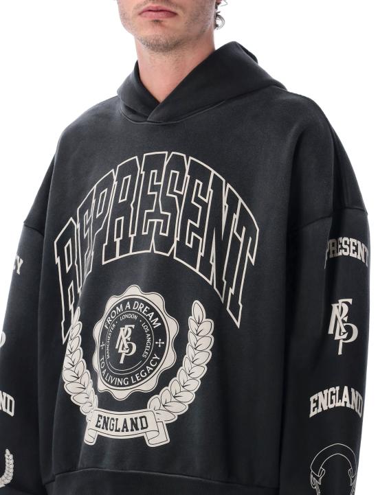 26SS 리프레젠트 후드 티셔츠 MLM100372 04 STAINED BLACK - REPRESENT
