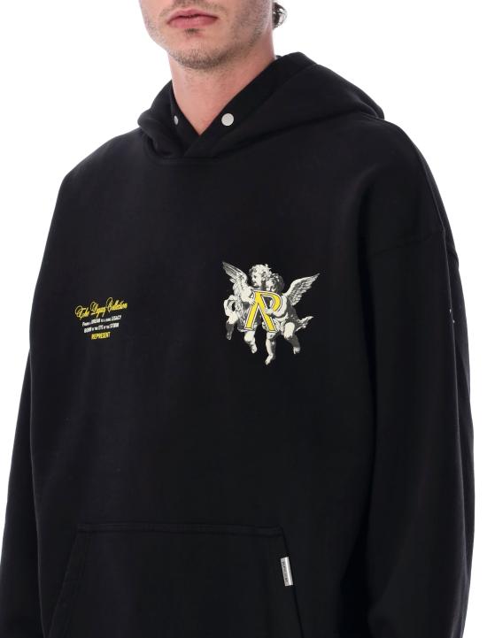 26SS 리프레젠트 후드 티셔츠 MLM100370 01 JET BLACK - REPRESENT