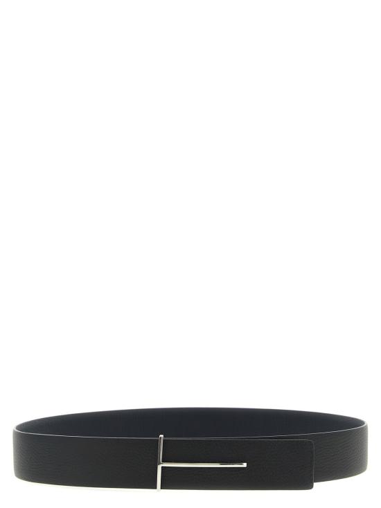  톰포드 가죽 벨트 슬림 T 리버서블 - TOMFORD
