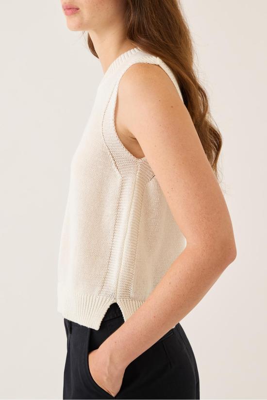  데미리 뉴욕 블라우스 데밀리 올림피아 코튼 탑 오프 화이트 - DEMYLEE