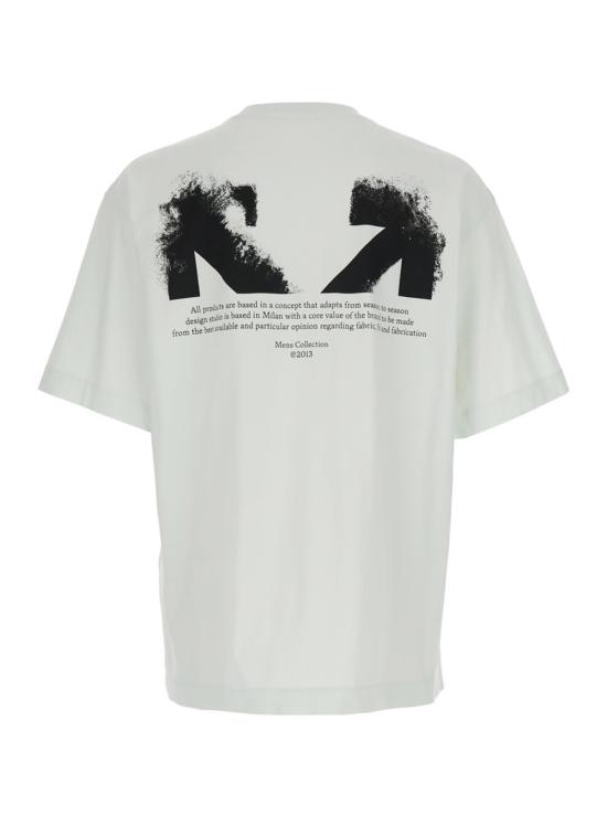  오프화이트 반팔 티셔츠 라이트 그린 크루넥 로고 티셔츠 그린 - OFF WHITE